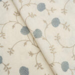 Embroidered Pecan - Dew Fabric Swatch