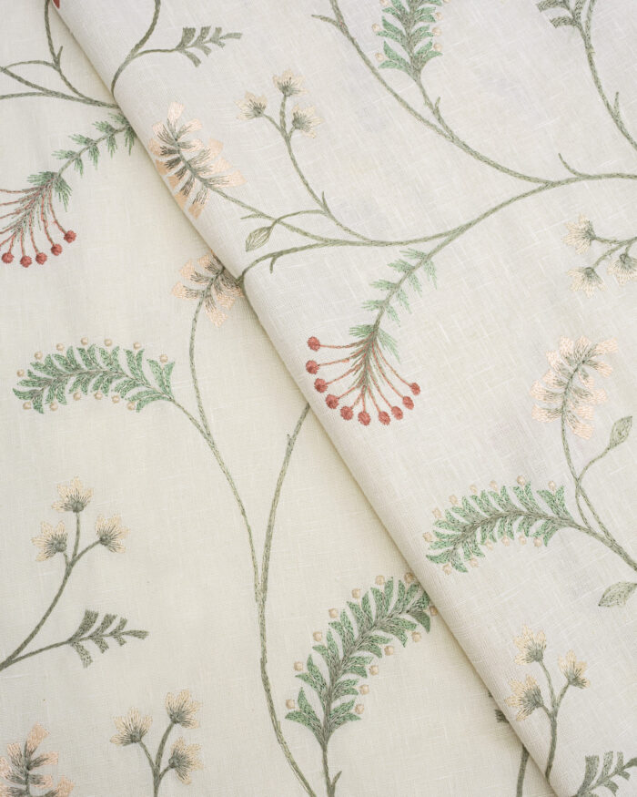 Embroidered Silvy - Bloom Ripple Fold Drapes - Image 3