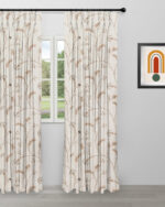Embroidered Silvy - Walnut Ripple Fold Drapes - Image 2