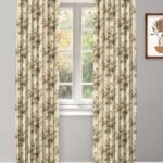 English Cottage - Brown Ripple Fold Drapes