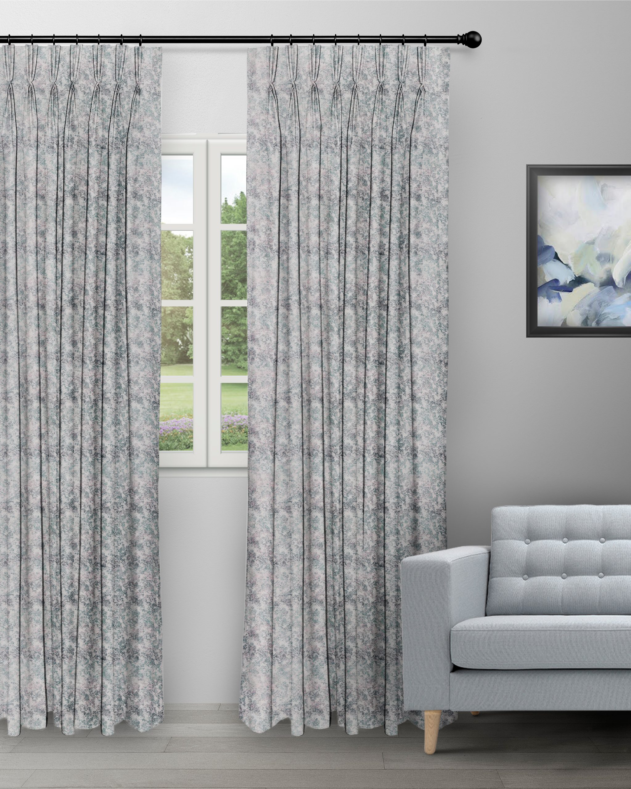Drizzle-Ocean-Curtain-image-scaled-1.jpg Drizzle - Ocean Color Custom Curtains - Image 1