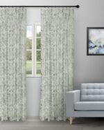 Drizzle- Sage Color Custom Curtains