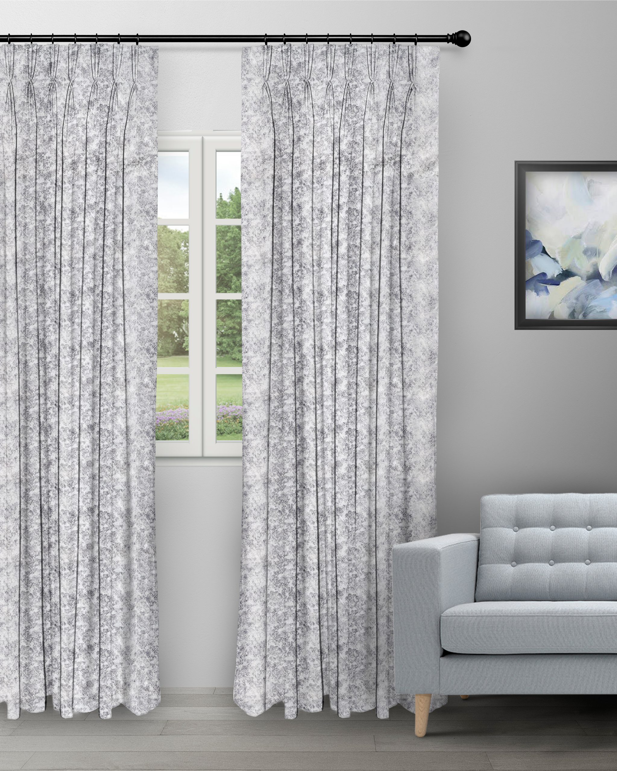 Drizzle-Steel-Curtain-image-scaled-1.jpg Drizzle - Steel Color Custom Curtains - Image 1