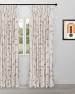 Embroidered Silvy - Ash Gray Custom Curtains