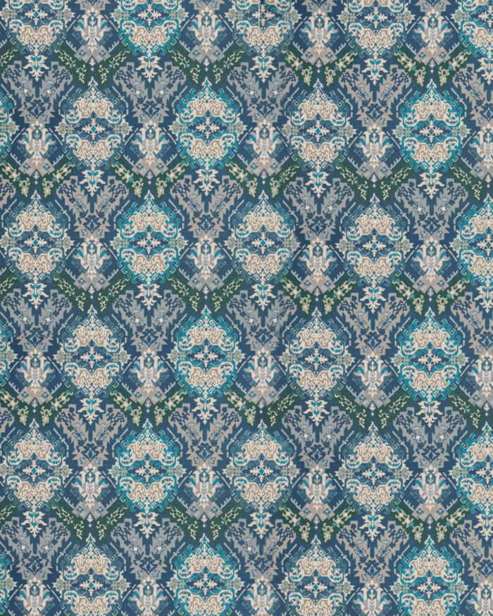 Ester - Pool Blue Ripple Fold Drapes - Image 3