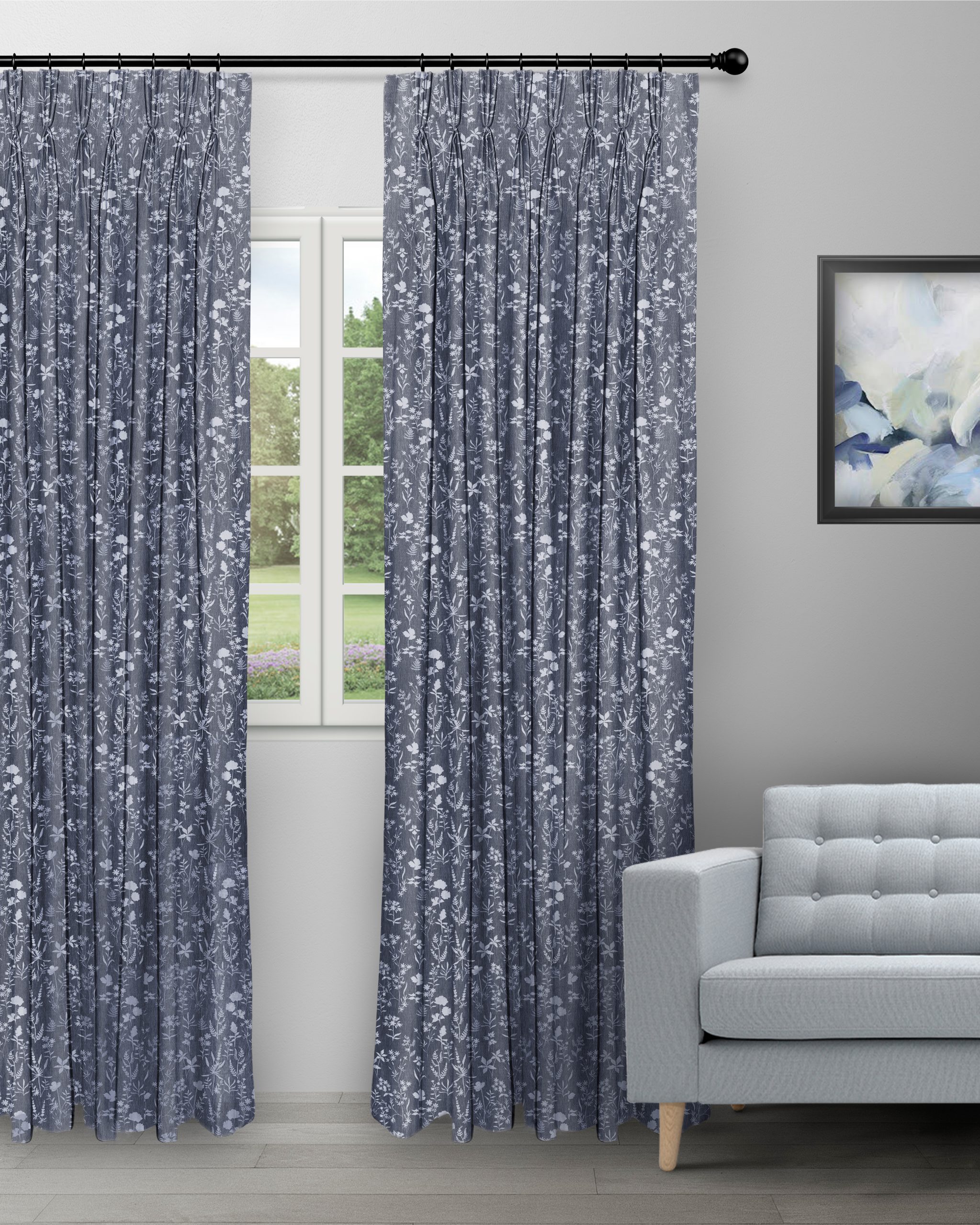 Floral-Athena-Lake-Curtain-image-scaled-1.jpg Floral Athena - Lake Custom Curtains - Image 1