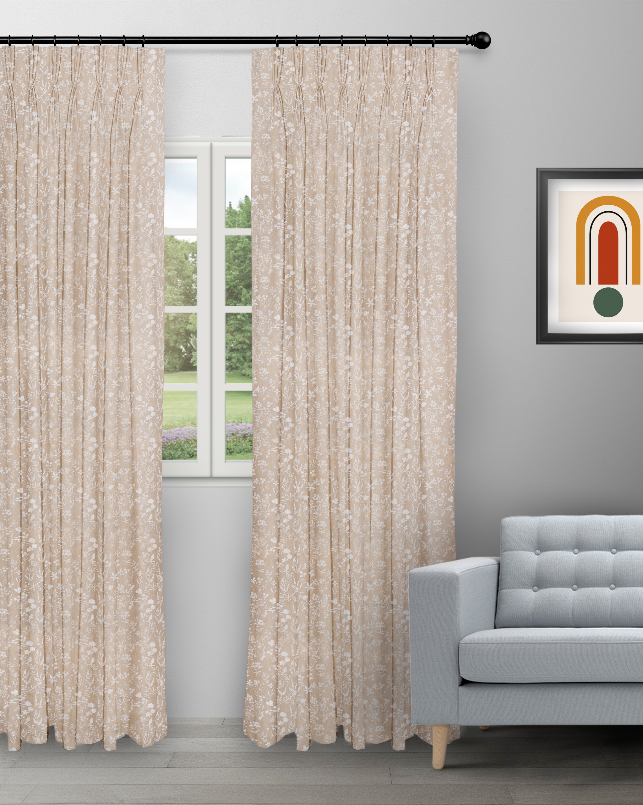 Floral-Athena-Vanilla-Curtain-image-scaled-1.jpg Floral Athena - Vanilla Custom Curtains - Image 1