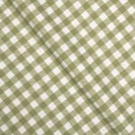 Gingham Check - Green Fabric Swatch