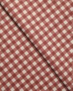 Gingham Check - Crimson Red Fabric Swatch