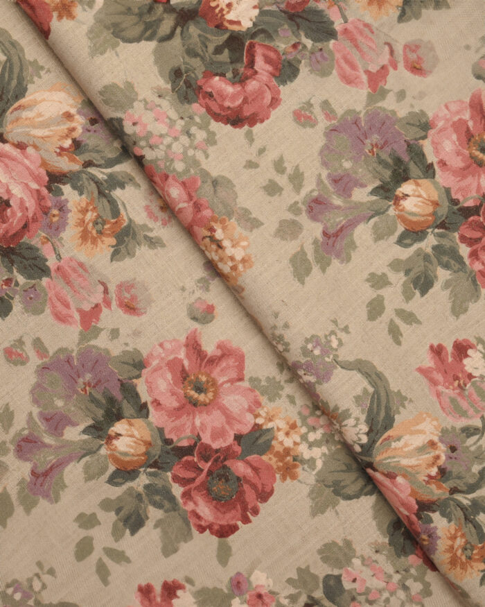 Vintage Floral Collection - Misty Rose Ripple Fold Drapes - Image 2
