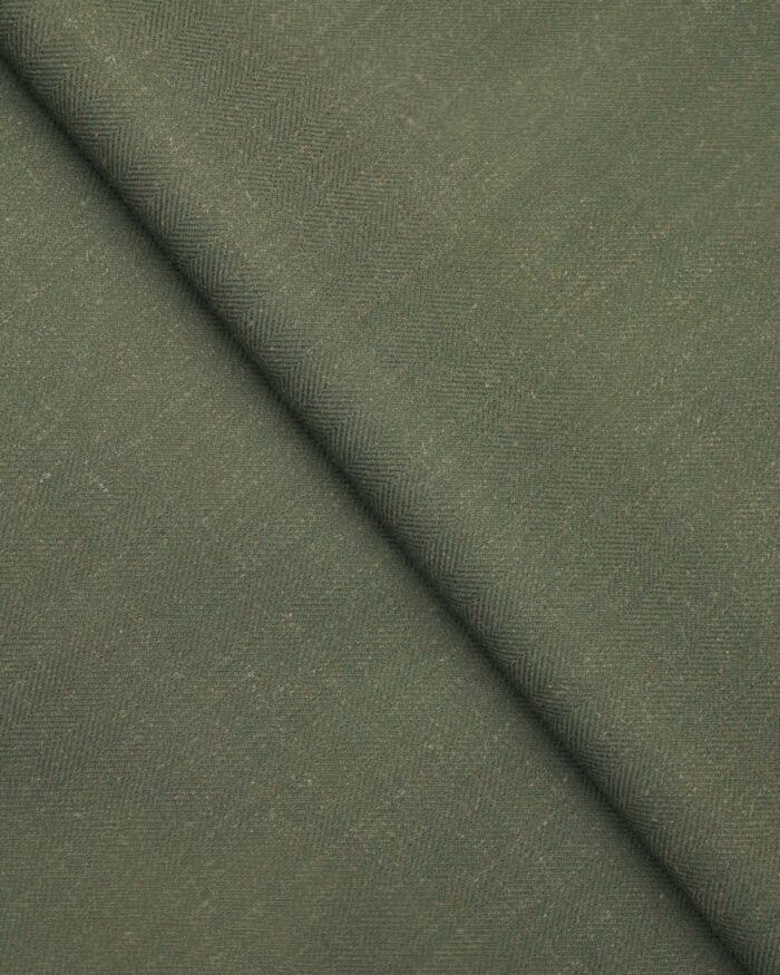 Herringbone Plains - Emerald Green Ripple Fold Drapes - Image 2