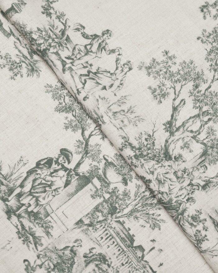 French Toile - Forest Ripple Fold Drapes - Image 2