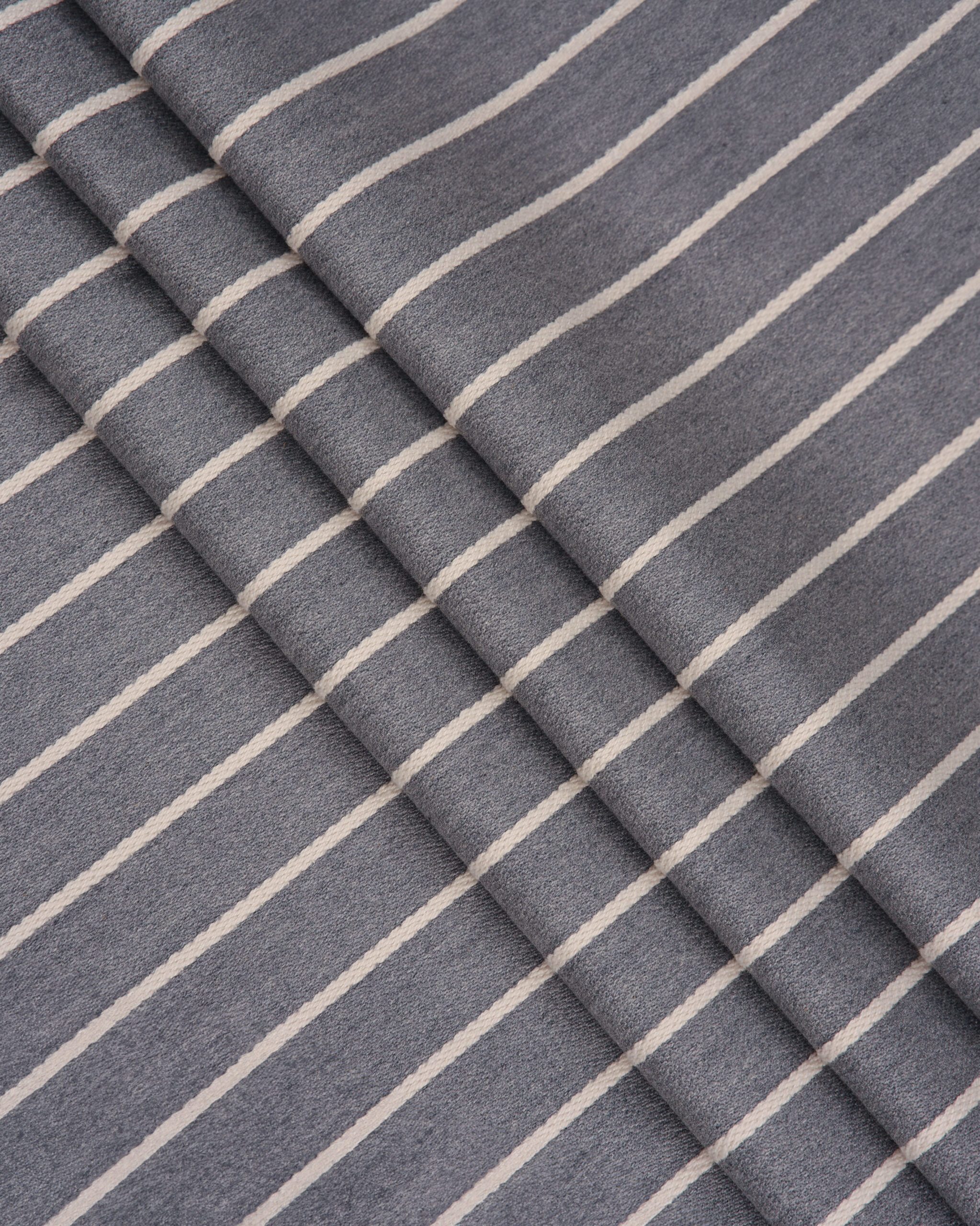 French-Stripes-Cross-Ash-Gray-scaled-1.jpg Drought Stripes- Ash Gray Fabric Swatch - Image 1