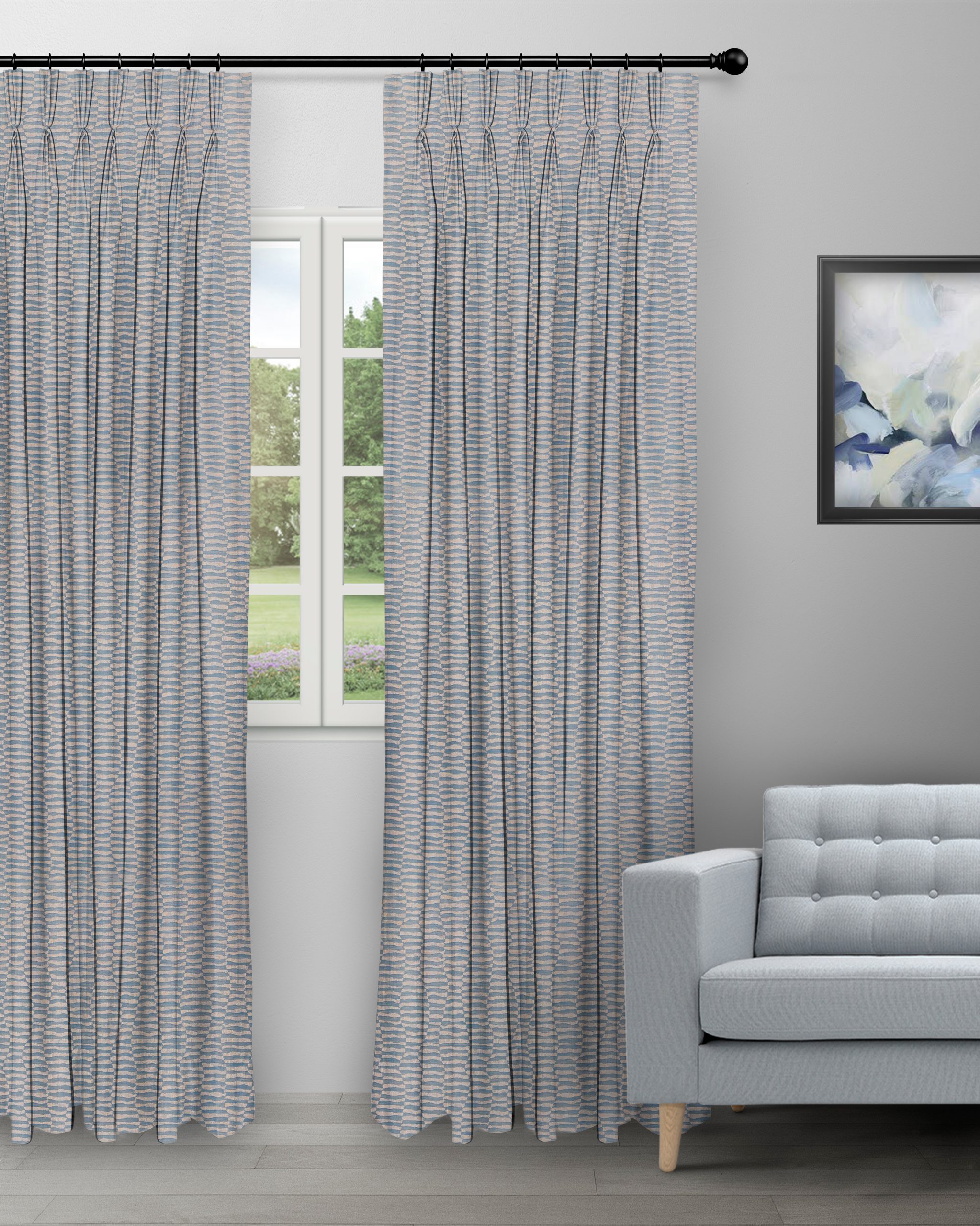Landscape-Dusky-Blue-Curtain-image-scaled-1.jpg Landscape - Dusky Blue Custom Curtains - Image 1