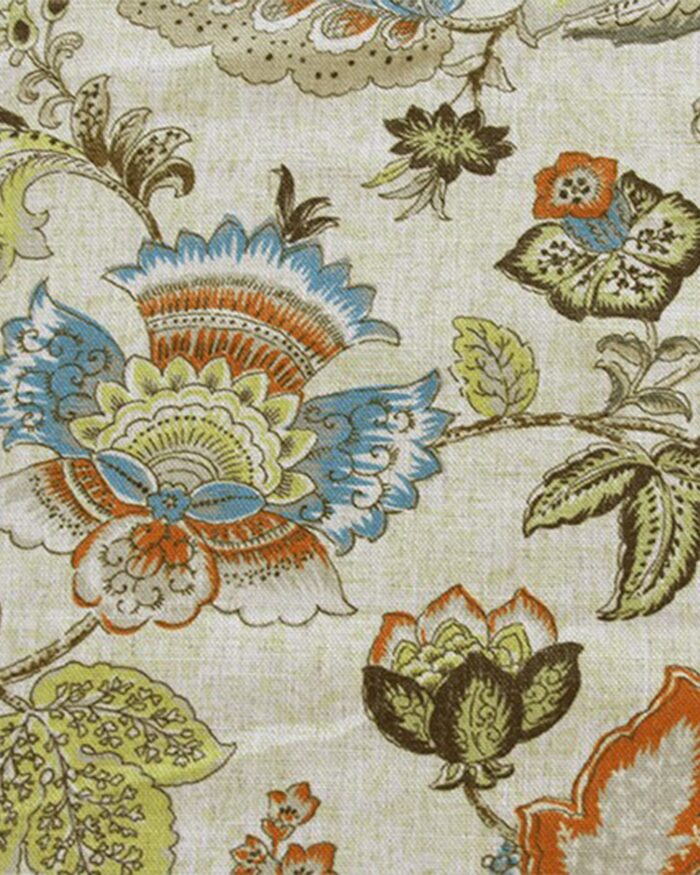 Leaf - Orange Custom Curtains - Image 2