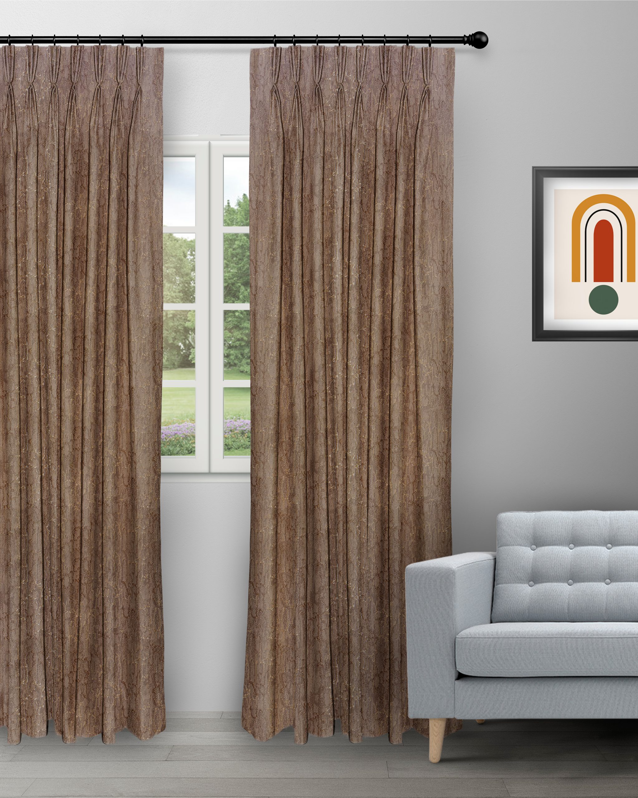 Only-Coffee-Gold-Curtain-image-scaled-1.jpg Only - Coffee/Gold Custom Curtains - Image 1