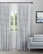 Pyramid - Dusky Blue Custom Curtains