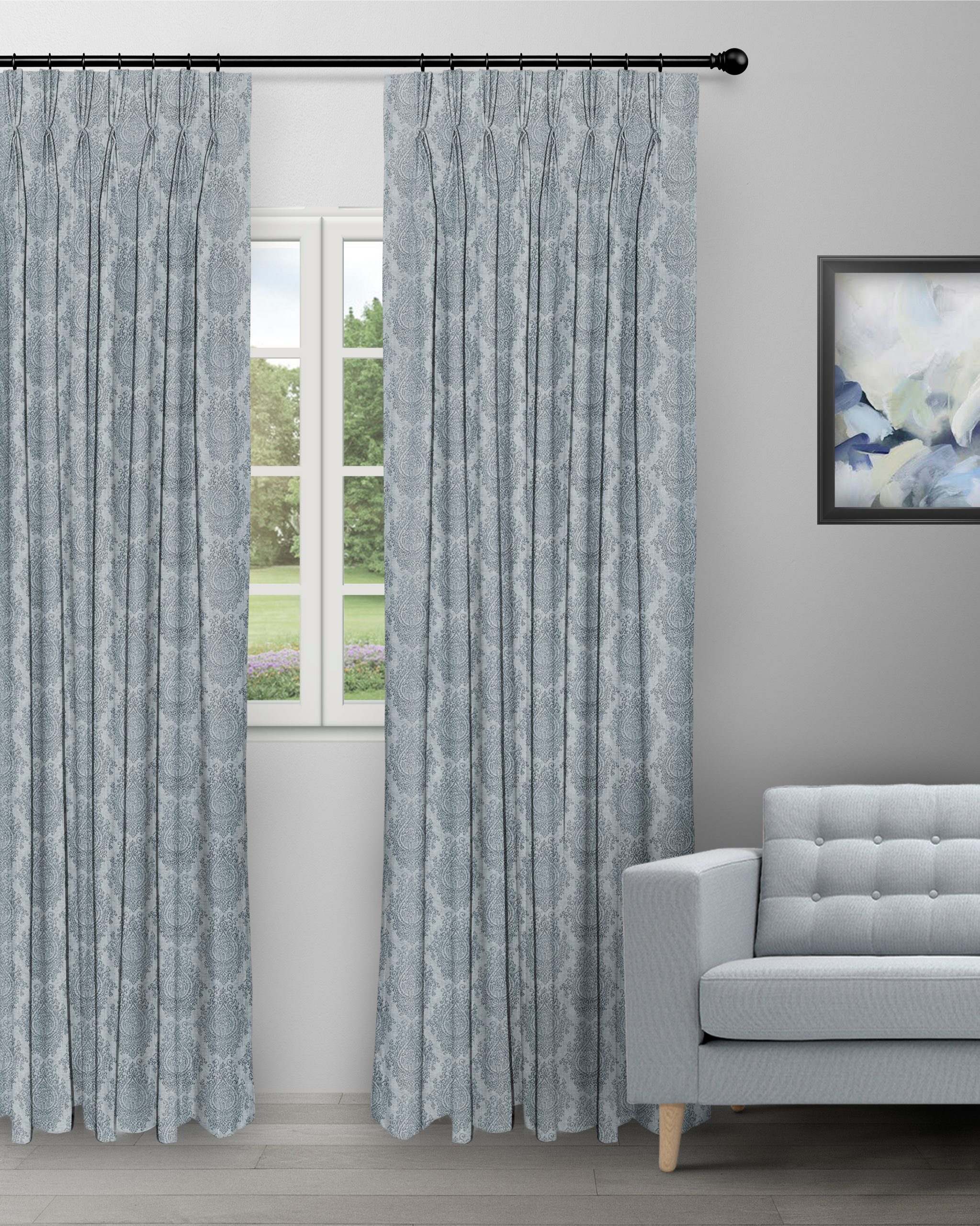 Quinlan-Antique-Blue-Curtain-image-scaled-1.jpg Quinlan - Antique Blue Custom Curtains - Image 1