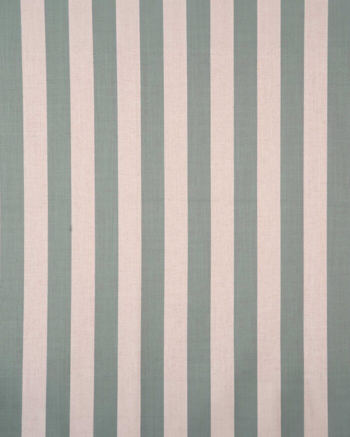Vintage Linen Stripes - Sea Foam Ripple Fold Drapes - Image 3
