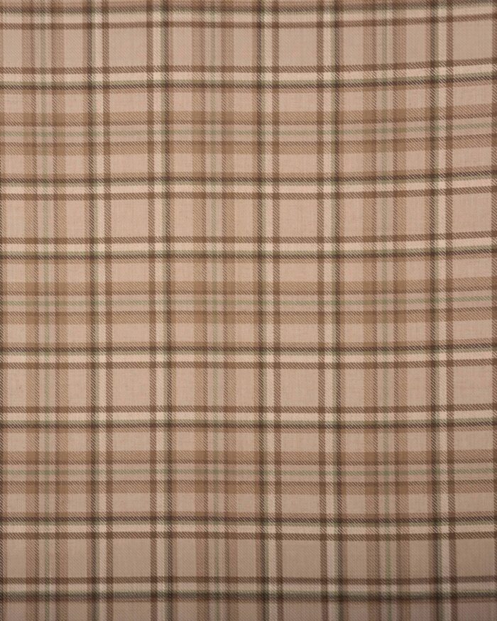 Farmhouse Plaid Check - Tan Fabric Swatch - Image 2
