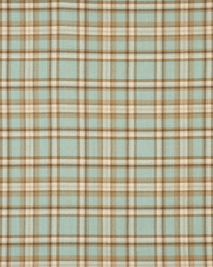 Farmhouse Plaid Check - Lake Ripple Fold Drapes - Image 3