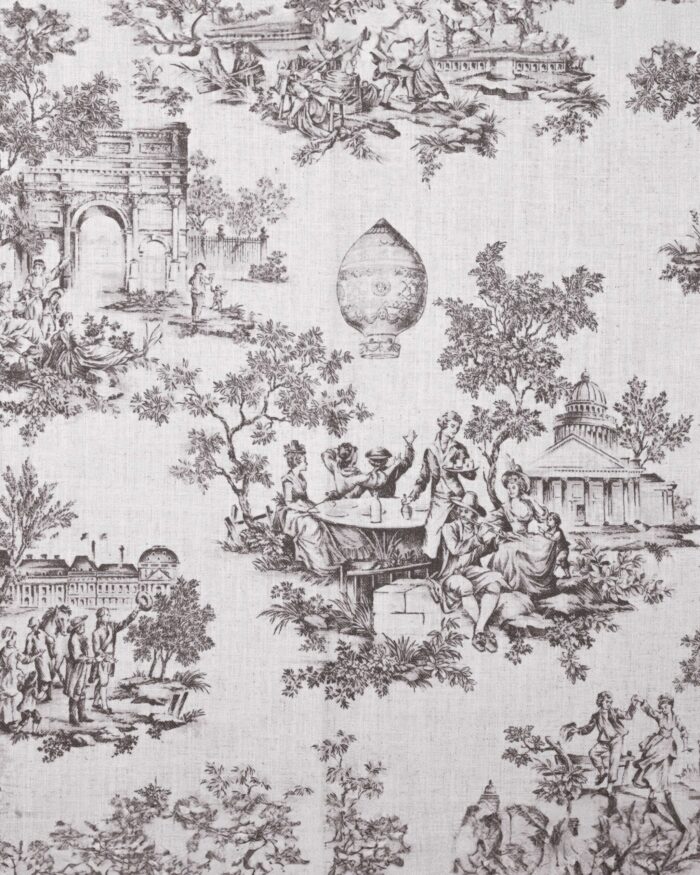 French Toile - Brown Ripple Fold Drapes - Image 3