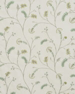Embroidered Silvy - Sage Green Ripple Fold Drapes - Image 3