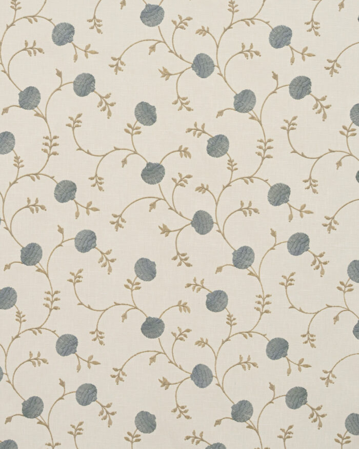 Embroidered Pecan - Dew Fabric Swatch - Image 2