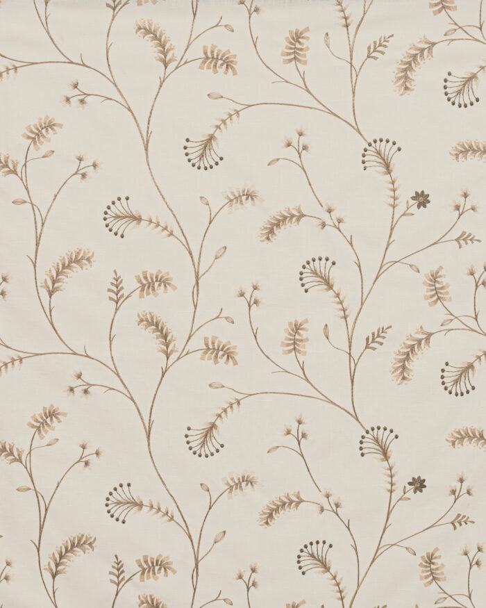 Embroidered Silvy - Walnut Fabric Swatch - Image 3