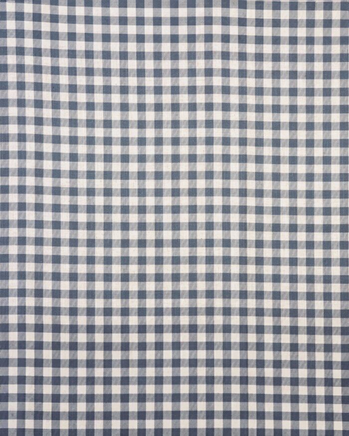 Gingham Check - Blue Custom Curtains - Image 3