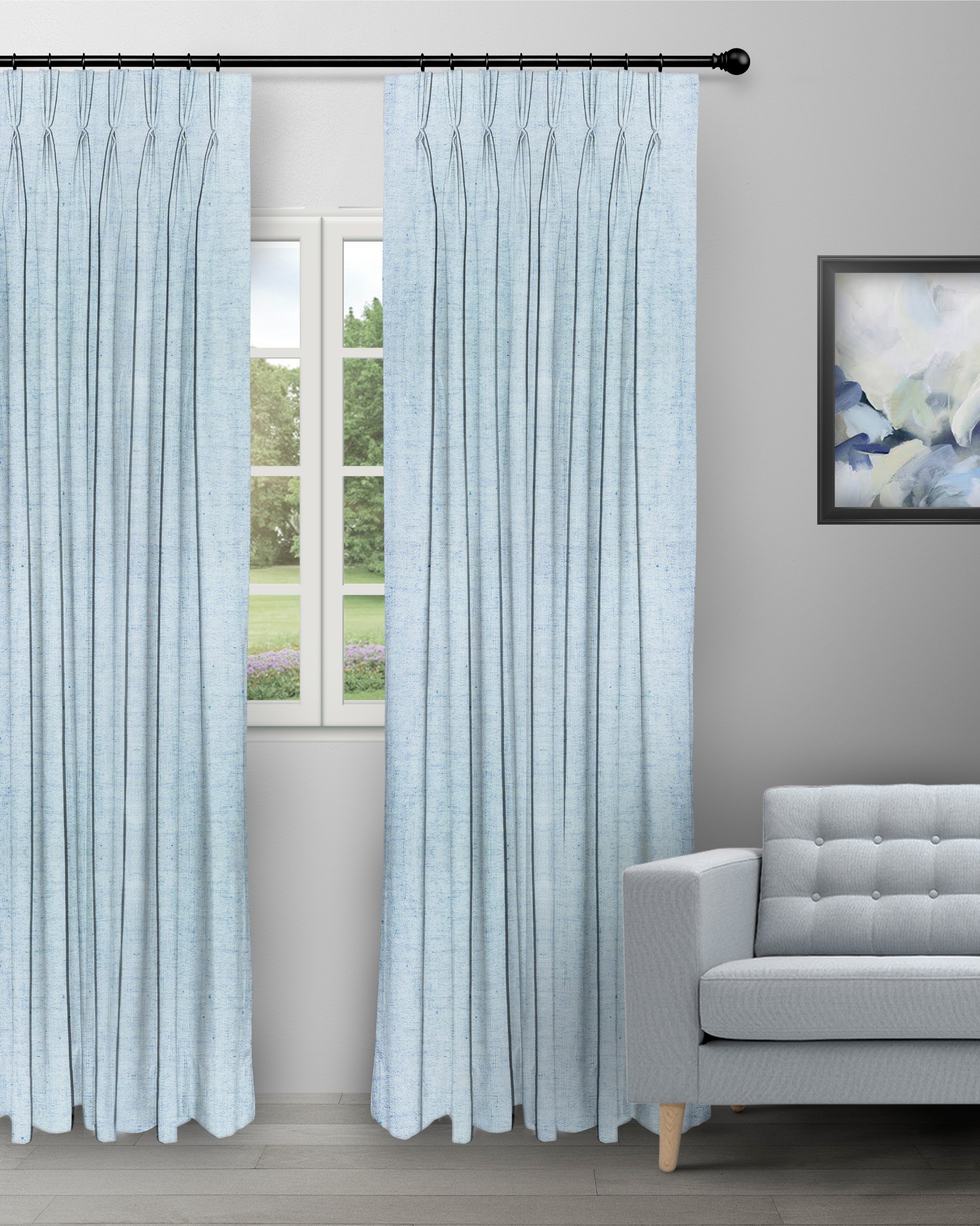 Sand-Texture-Aqua-Curtain-image-scaled-2.jpg Sand Texture - Aqua Custom Curtains - Image 1
