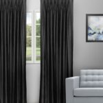 Sand Texture - Black Custom Curtains