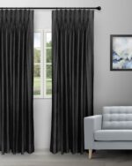 Sand Texture - Black Custom Curtains