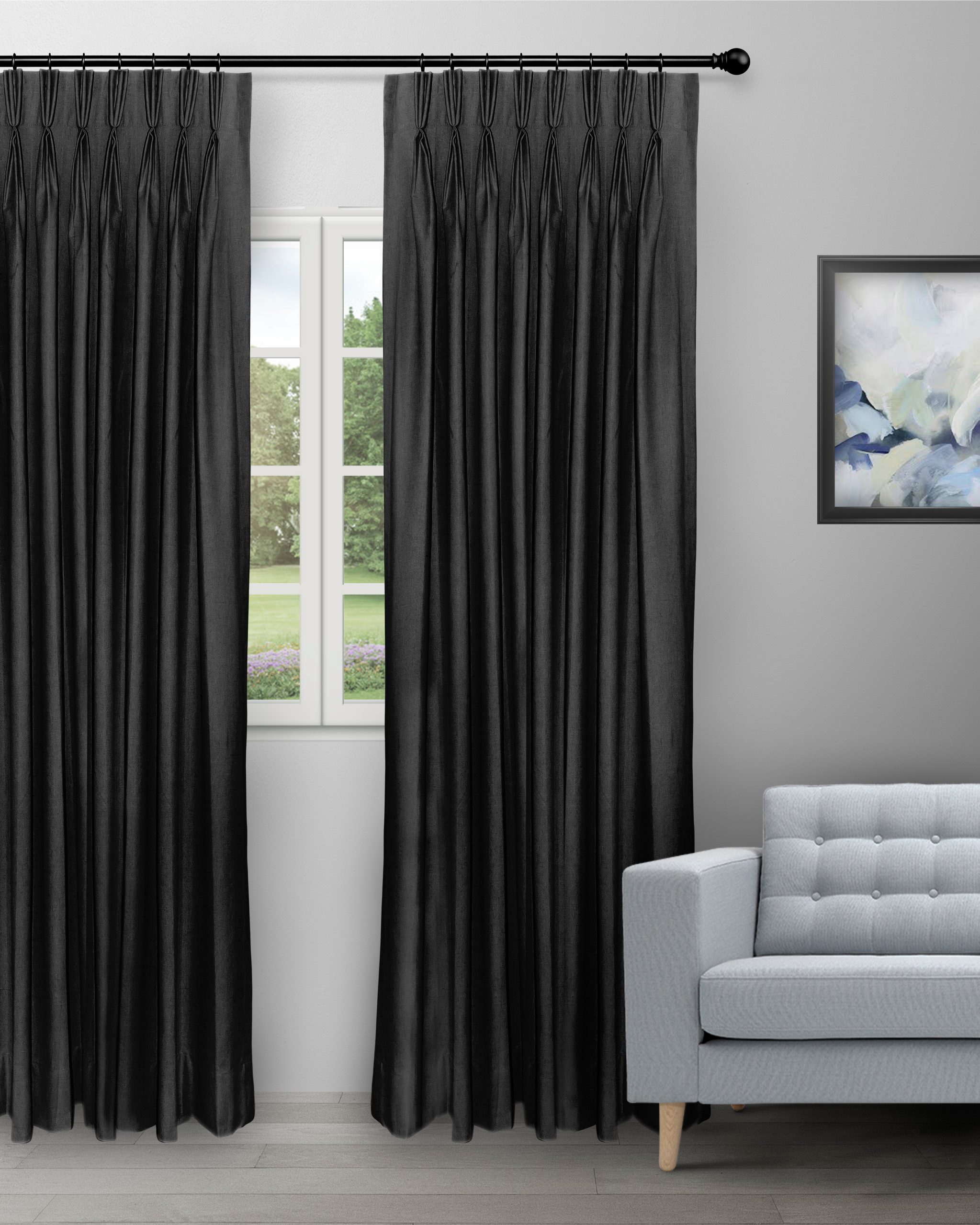 Sand-Texture-Black-Curtian-image-scaled-2.jpg Sand Texture - Black Custom Curtains - Image 1