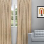 Sand Texture - Gold Custom Curtains