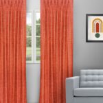 Somera - Tangerine Custom Curtains