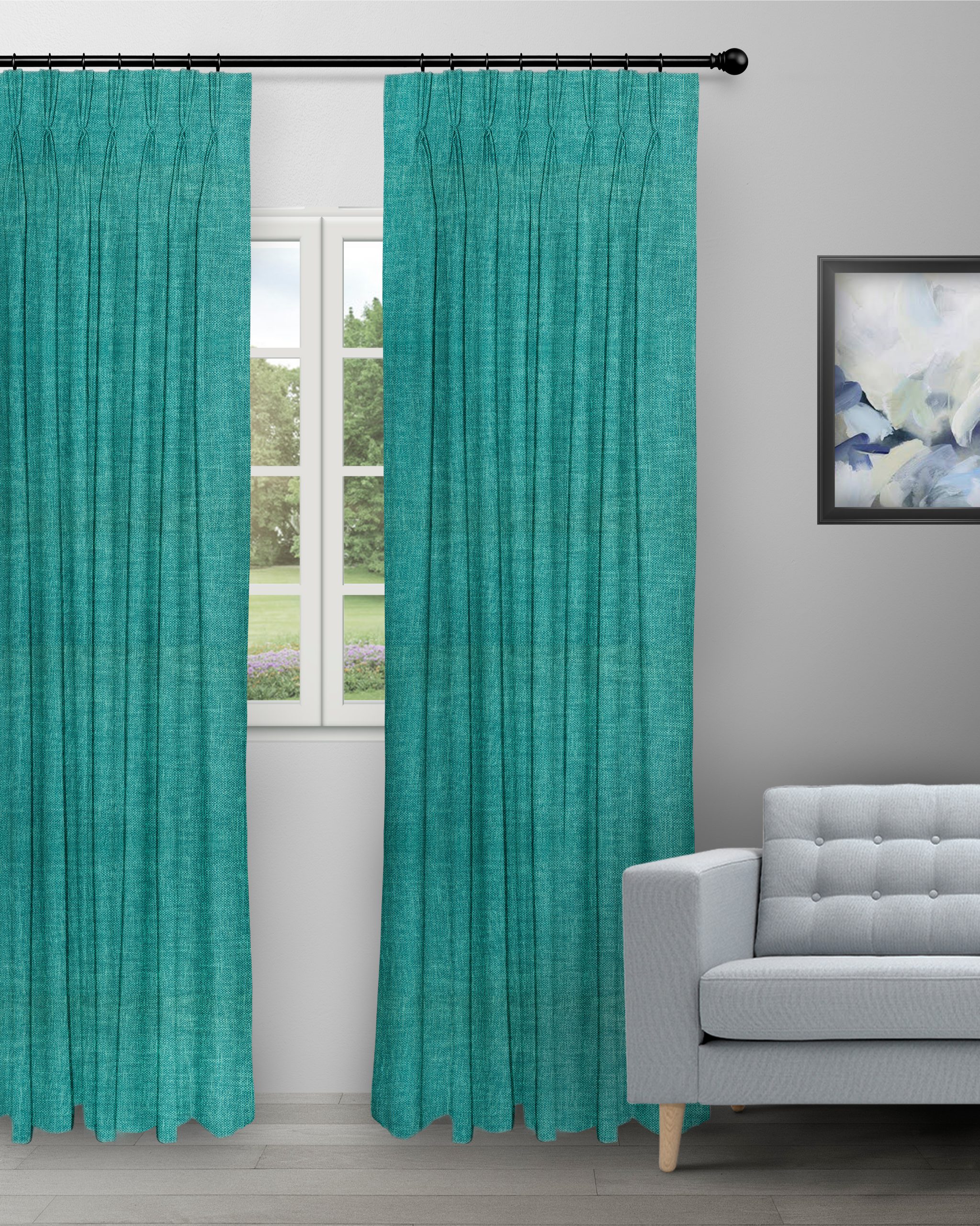 Somera-Teal-Blue-Curtain-image-scaled-2.jpg Somera - Teal Blue Custom Curtains - Image 1