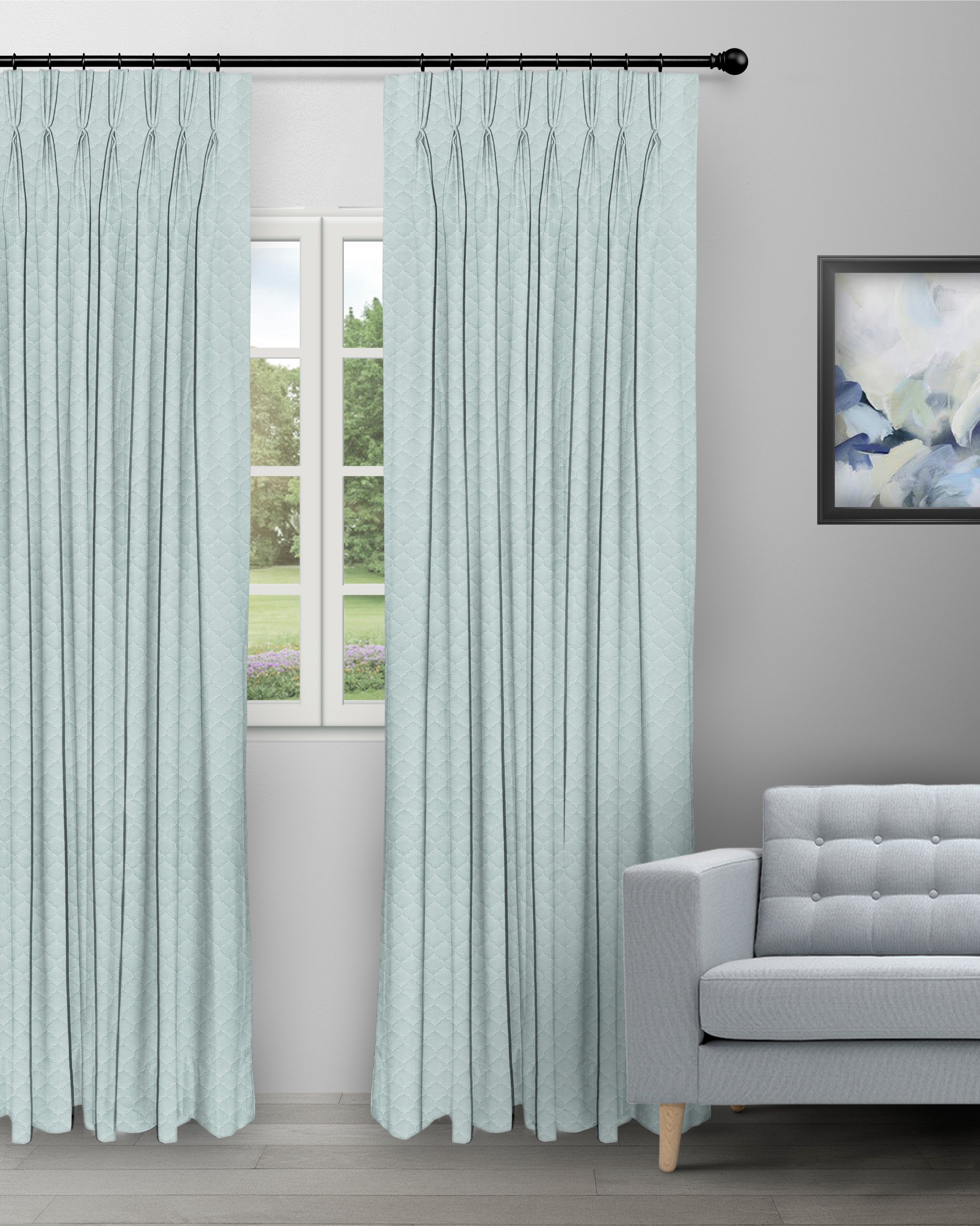 Sprint-Aqua-Blue-Curtain-image-scaled-2.jpg Sprint - Aqua Blue Custom Curtains - Image 1
