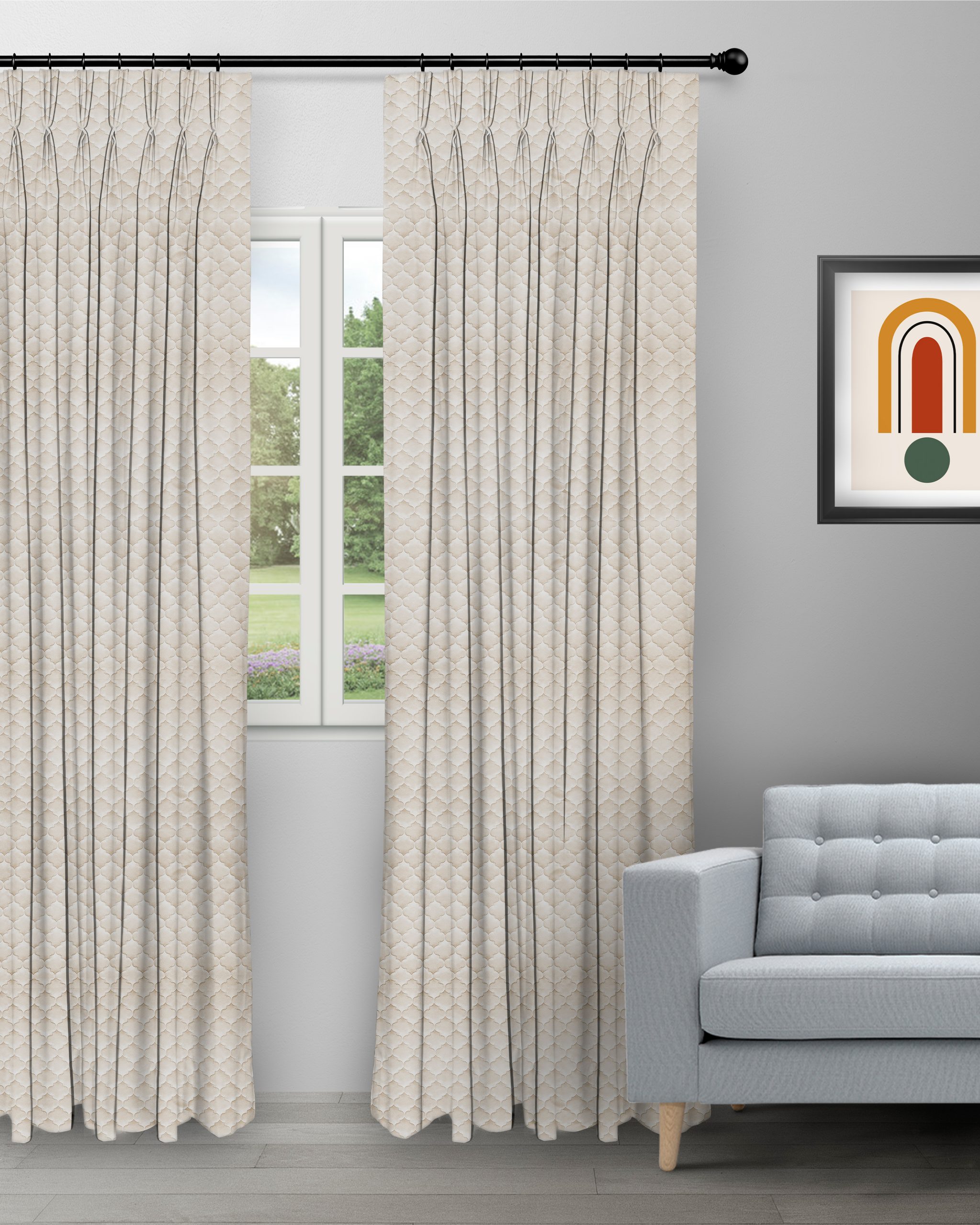 Sprint-Beige-Curtain-image-scaled-2.jpg Sprint - Beige Custom Curtains - Image 1