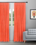 Swizz - Tangerine Custom Curtains