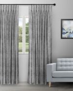 Textured Ambro - Ash Gray Custom Curtains
