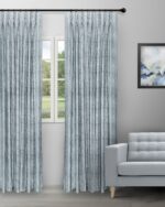 Textured Ambro - Blue Bell Custom Curtains