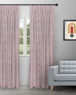 Textured Ambro - Blush Custom Curtains