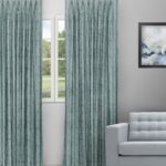 Textured Ambro - Deep Sea Custom Curtains