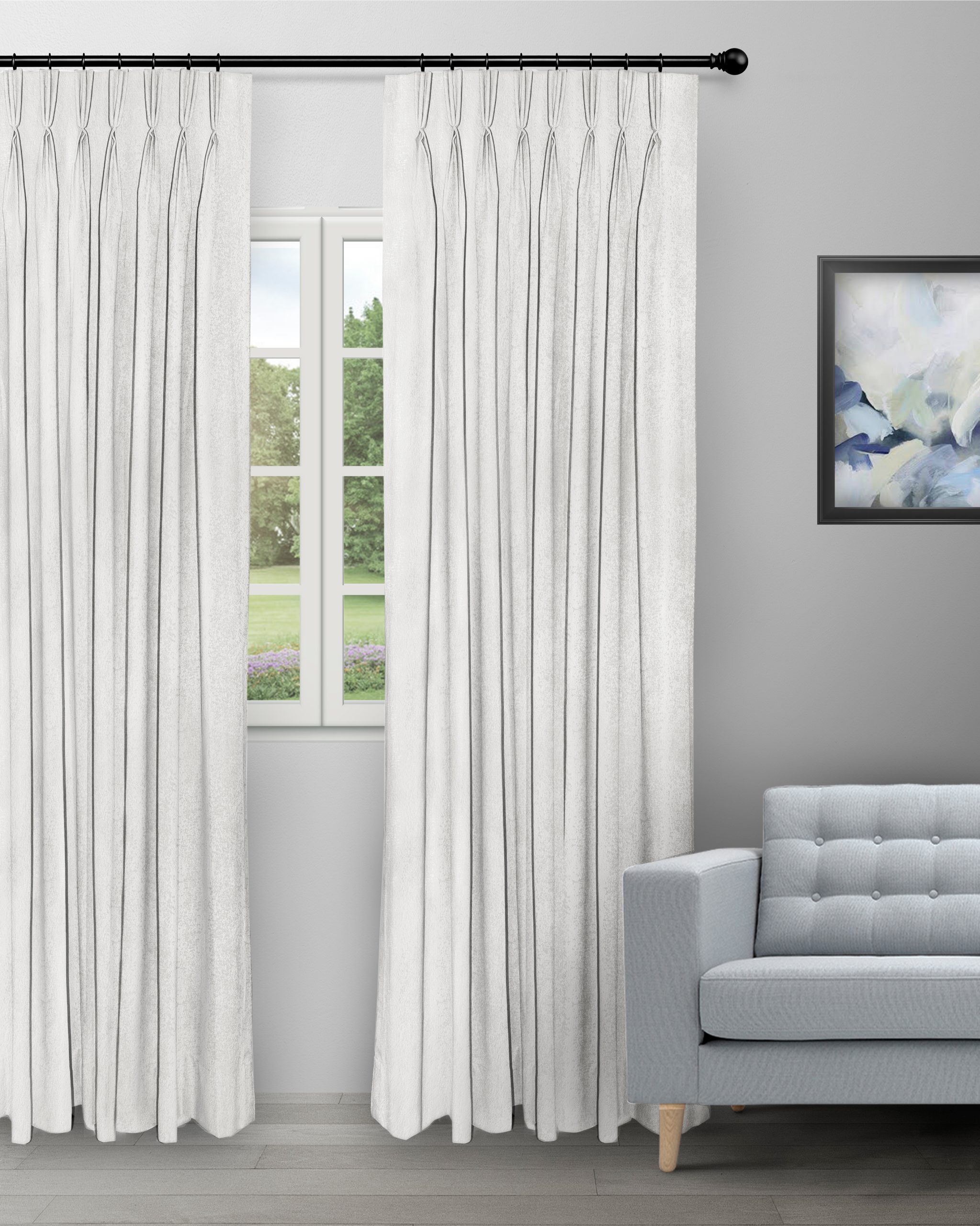 Textured-Ambro-Dove-Curtain-image-scaled-1.jpg Textured Ambro - Dove Custom Curtains - Image 1