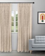Textured Ambro - Oyster Custom Curtains