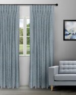Textures of Italy - Antique Blue Custom Curtains