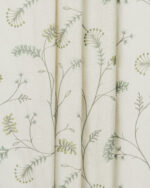Embroidered Silvy - Sage Green Ripple Fold Drapes