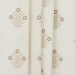 Embroidered Hailee - Cyrus Beige Fabric Swatch