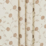 Embroidered Pecan - Walnut Ripple Fold Drapes